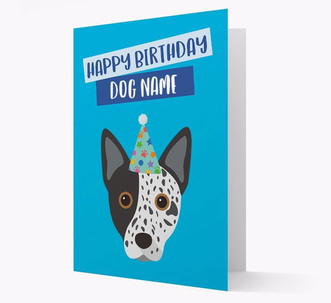 Personalised 'Happy Birthday {dogsName}' Card with {breedCommonName} Icon